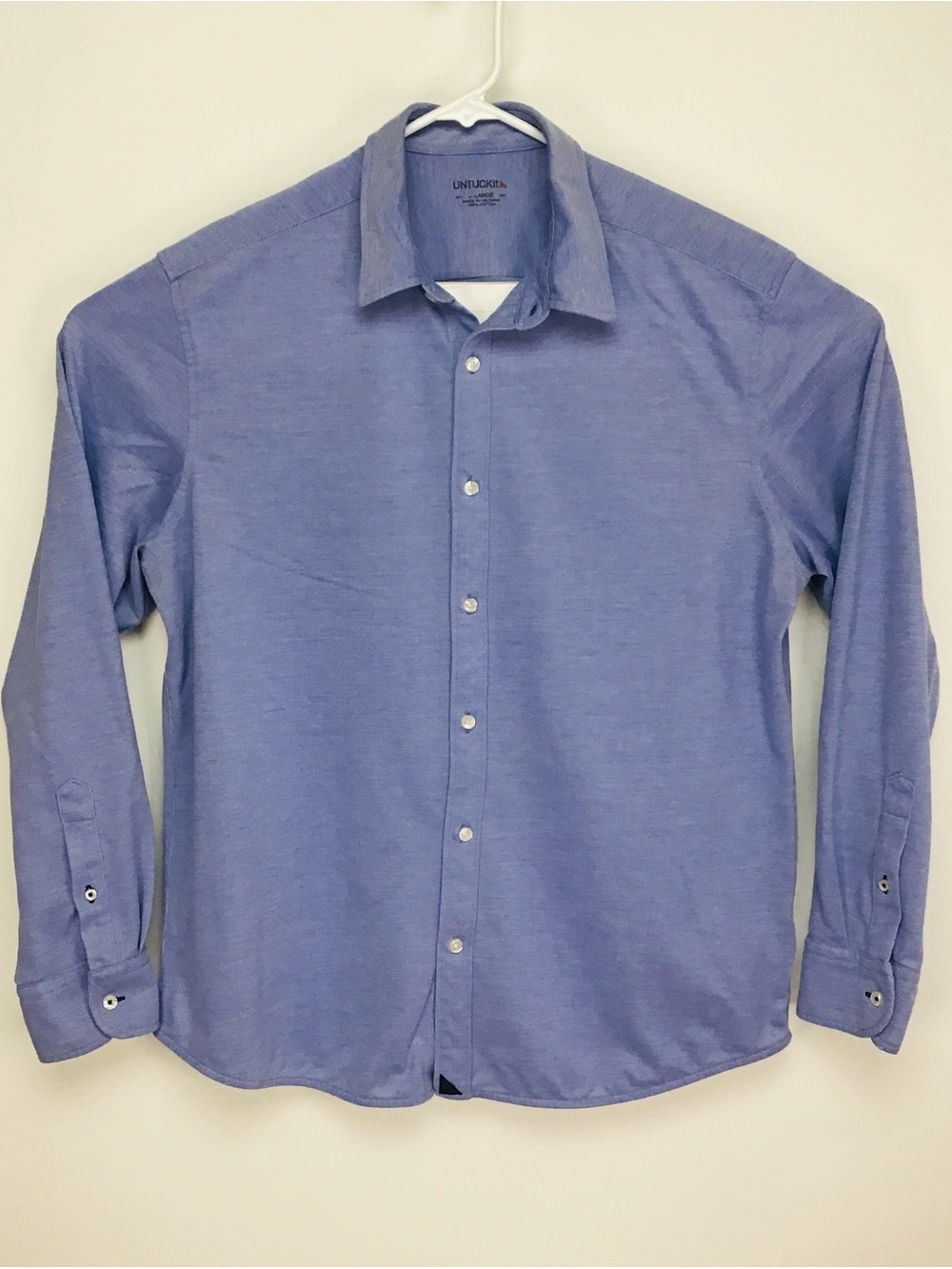 UNTUCKit men’s long sleeve 100% cotton long sleeve button up shirt XL